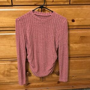 Pink ribbed long sleeve